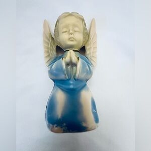 Very rare vintage praying kneeling angel made of hard plastic